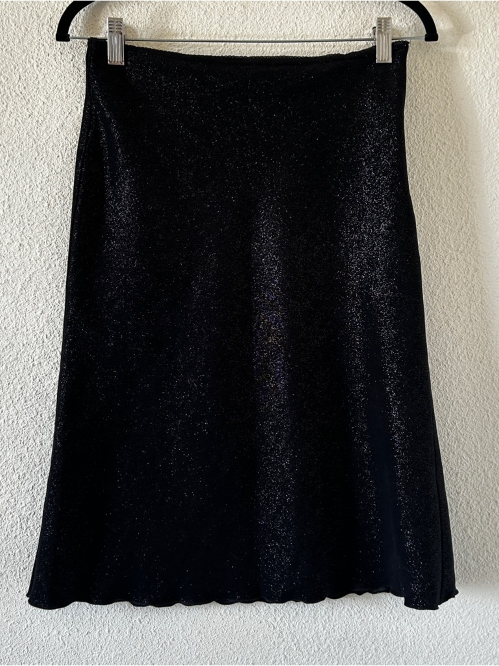 VTG Y2K XoXo Sparkling Party Grunge Goth Fairy Black Midi Skirt Women’s Small